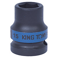 KING TONY Головка торцевая ударная шестигранная 1/2", 15 мм KING TONY 453515M