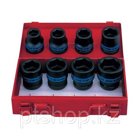 KING TONY Набор ударных торцевых головок 3/4", шестигранные, 19-38 мм, 8 предметов KING TONY 6408MP10, фото 1