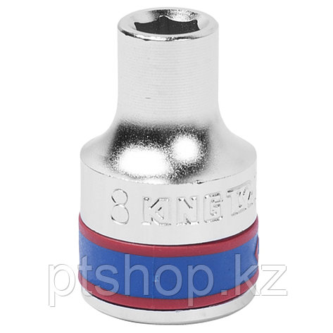 KING TONY Головка торцевая стандартная шестигранная 1/2", 8 мм KING TONY 433508M, фото 1