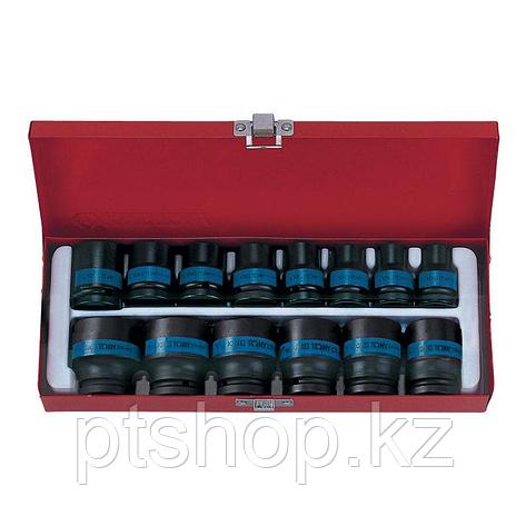 KING TONY Набор ударных торцевых головок 1/2", шестигранные, 10-27 мм, 14 предметов KING TONY 4414MP, фото 1