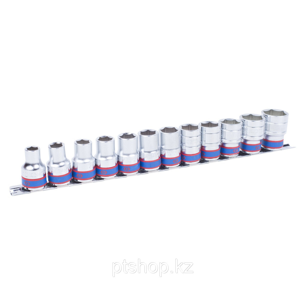 KING TONY Набор торцевых головок 1/2", шестигранные, 10-24 мм, 12 предметов KING TONY 4312MR8