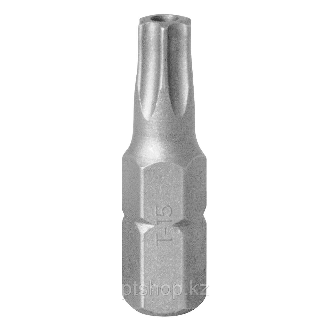 Вставка (бита) торцевая 1/4" Torx T15 L = 25 с отверстием KING TONY 102515U - фото 1 - id-p110601605