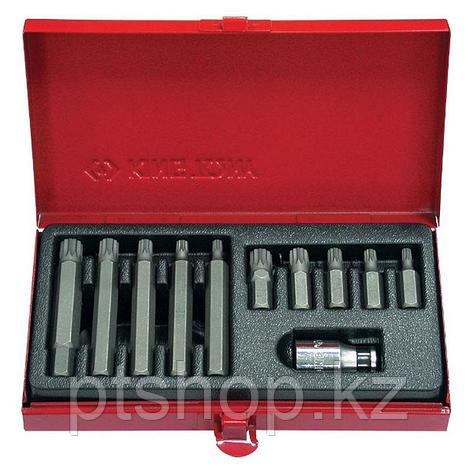 KING TONY Набор вставок (бит) 10 мм, Spline, М5-М12, 11 предметов KING TONY 1011MQ, фото 1