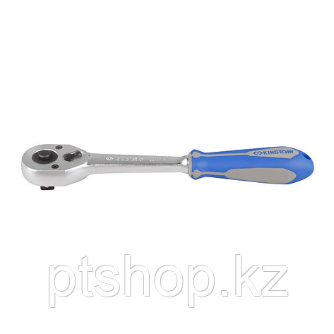KING TONY Трещотка 1/2", 262 мм, 32 зубца, флажковая с кнопкой KING TONY 4771-10GR, фото 1