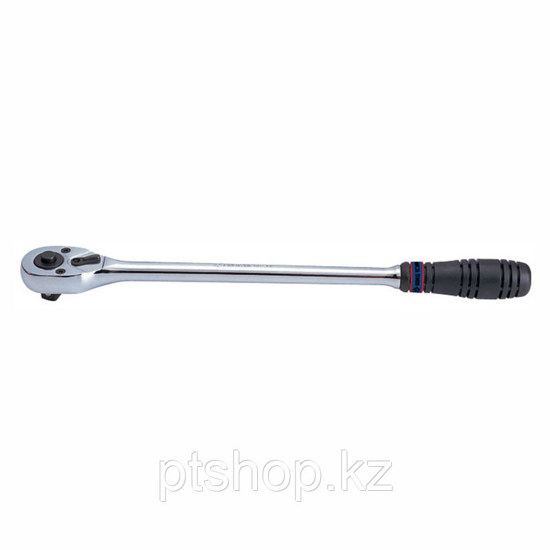 KING TONY Трещотка 1/2", 375 мм, 32 зубца, флажковая с кнопкой KING TONY 4762-15G