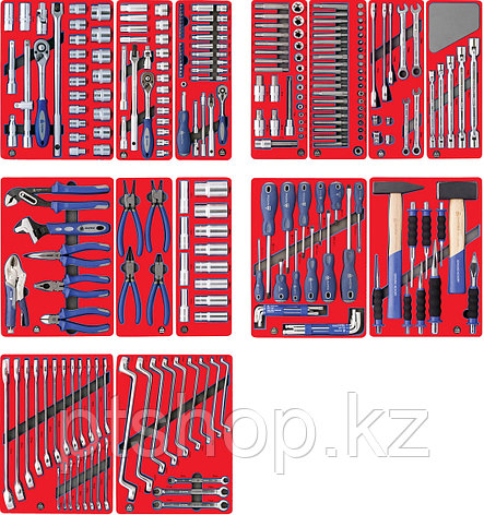 МАСТАК Набор инструментов "ЛИДЕР" для тележки, 14 ложементов, 270 предметов МАСТАК 5-00270, фото 1