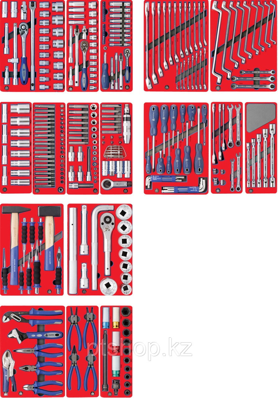 Набор инструментов "ЭКСПЕРТ" для тележки, 17 ложементов, 323 предмета МАСТАК 5-00323 - фото 1 - id-p110601741