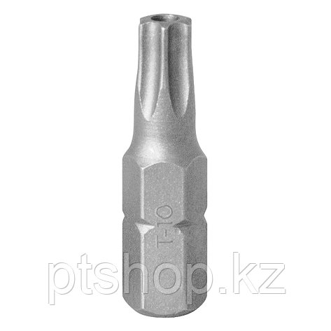 KING TONY Вставка (бита) торцевая 1/4", Torx, T10, L = 25, с отверстием KING TONY 102510U, фото 1