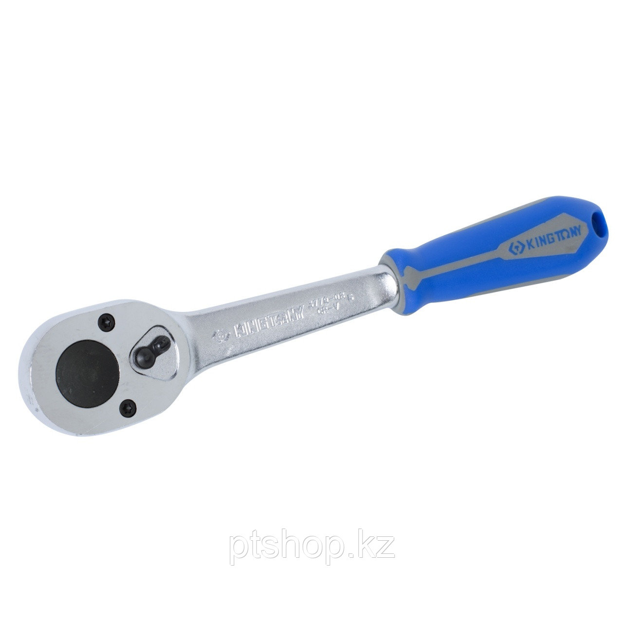 KING TONY Трещотка 3/8", 200 мм, 32 зубца, флажковая, фиксатор KING TONY 3779-08G