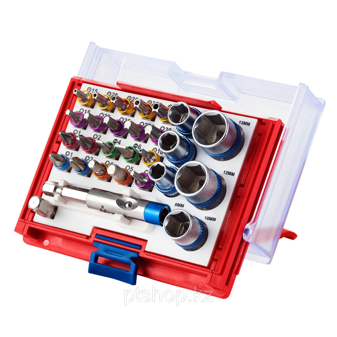 МАСТАК Набор вставок (бит) 1/4", PH, PZ, Hex, Torx, Slotted, 28 предметов МАСТАК 058-10028C