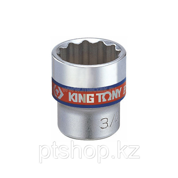 KING TONY Головка торцевая стандартная двенадцатигранная 3/8", 13/16", дюймовая KING TONY 333026S
