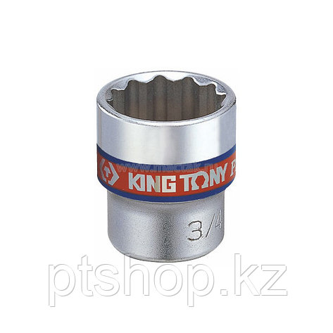 KING TONY Головка торцевая стандартная двенадцатигранная 3/8", 13/16", дюймовая KING TONY 333026S, фото 1