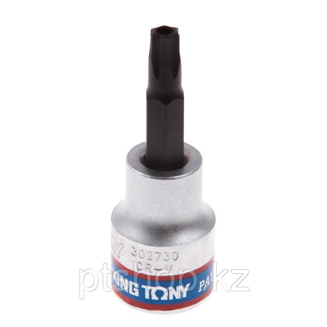 KING TONY Насадка (бита) торцевая 3/8", Torx, T30, L = 50 мм, с отверстием KING TONY 302730