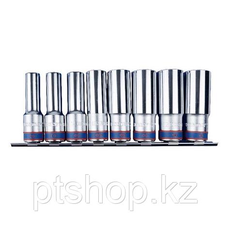 KING TONY Набор глубоких торцевых головок 1/2", двенадцатигранные, 12-24 мм, 8 предметов KING TONY 4208MR11, фото 1