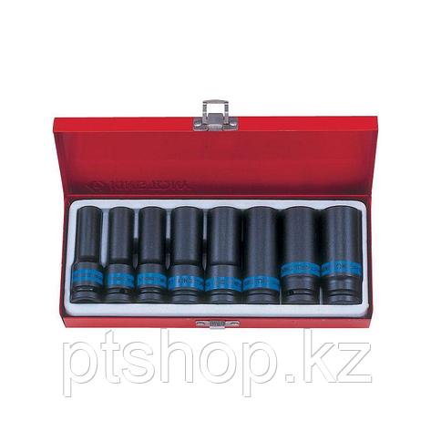 KING TONY Набор ударных глубоких торцевых головок 1/2", шестигранные, 12-24 мм, 8 предметов KINGTONY 4410MP01, фото 1