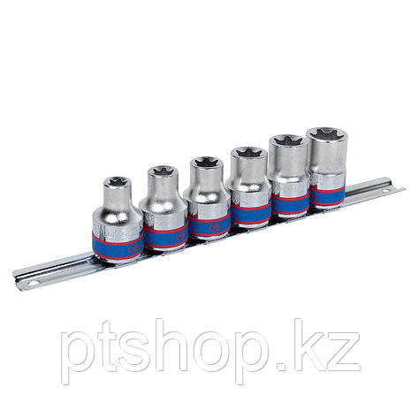 KING TONY Набор торцевых головок 1/2", TORX Е-стандарт, E10-E20, 6 предметов KING TONY 4106PR, фото 1