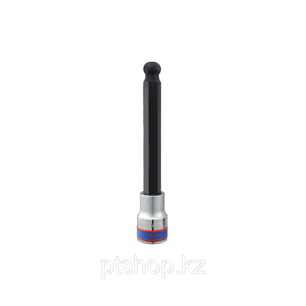 KING TONY Насадка (бита) торцевая 1/2", Hex, 6 мм, L = 140 мм, с шаровым окончанием KING TONY 40D006