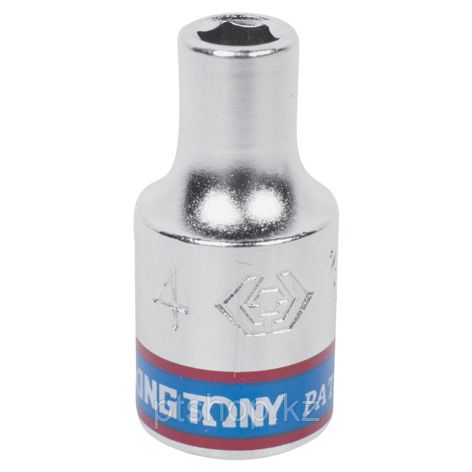 KING TONY Головка торцевая стандартная шестигранная 1/4", 4 мм KING TONY 233504M