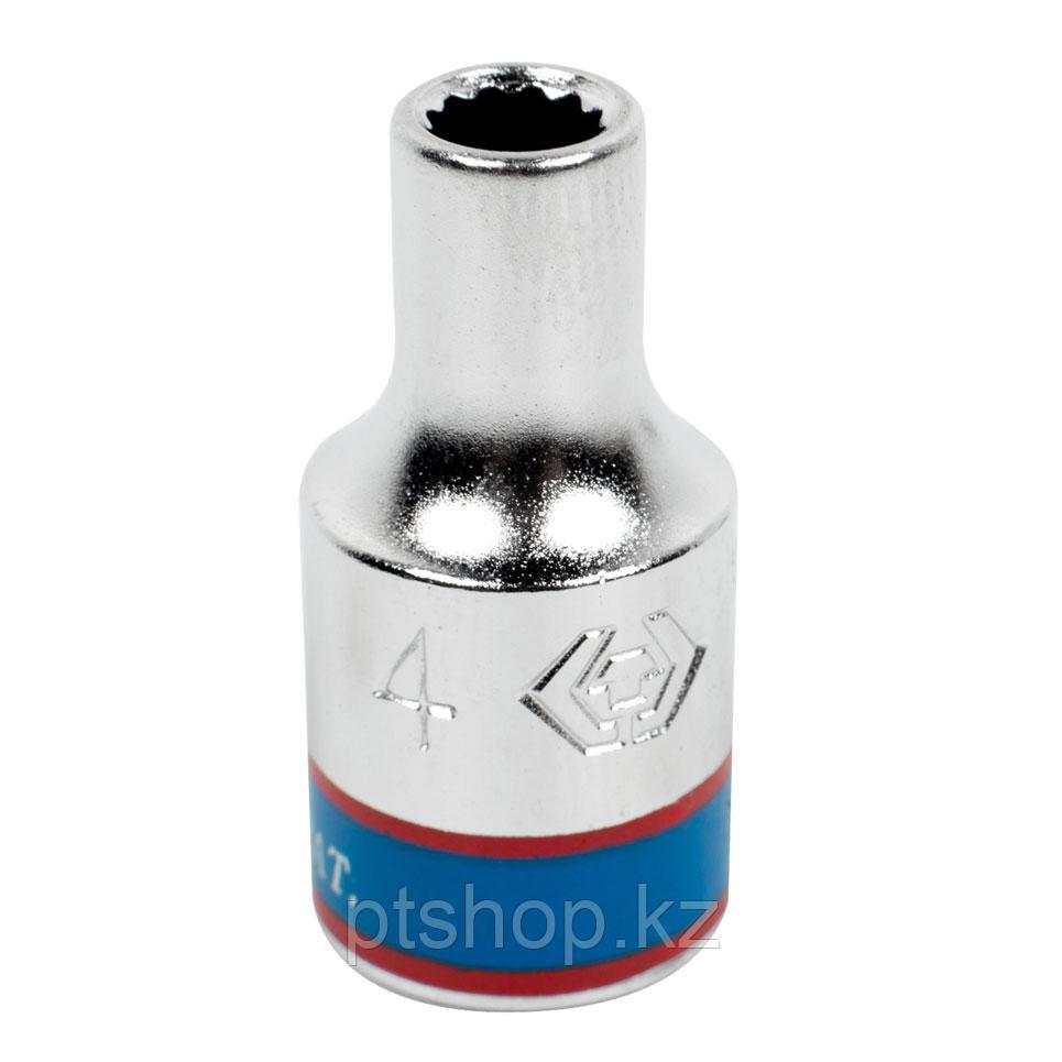 KING TONY Головка торцевая стандартная двенадцатигранная 1/4", 4 мм KING TONY 233004M