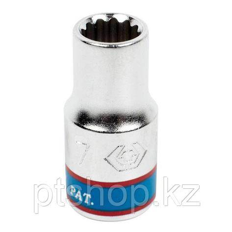 KING TONY Головка торцевая стандартная двенадцатигранная 1/4", 7 мм KING TONY 233007M, фото 1