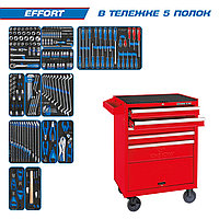 KING TONY Набор инструментов "EFFORT" в красной тележке, 235 предметов KING TONY 934-235MRV