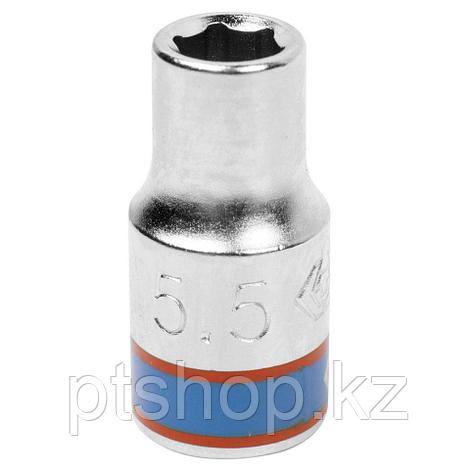 KING TONY Головка торцевая стандартная шестигранная 1/4", 5,5 мм KING TONY 233555M, фото 1