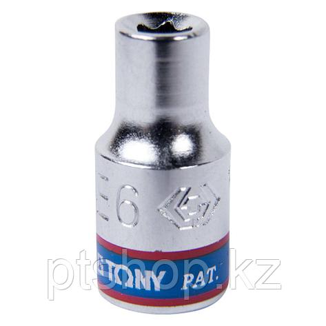 KING TONY Головка торцевая TORX Е-стандарт 1/4", E6, L = 24 мм KING TONY 237506M, фото 1
