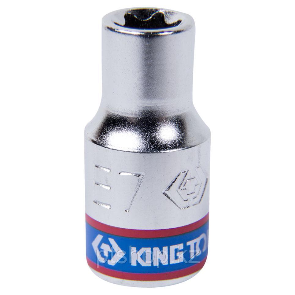 KING TONY Головка торцевая TORX Е-стандарт 1/4", E7, L = 24 мм KING TONY 237507M