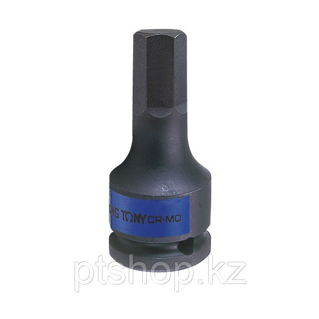 KING TONY Насадка (бита) ударная торцевая 3/4", HEX, 22 мм, L = 87 мм KING TONY 601522M