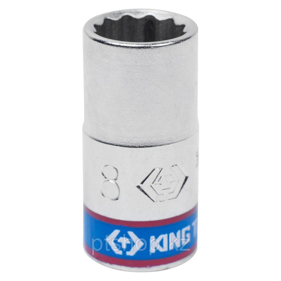 KING TONY Головка торцевая стандартная двенадцатигранная 1/4", 8 мм KING TONY 233008M