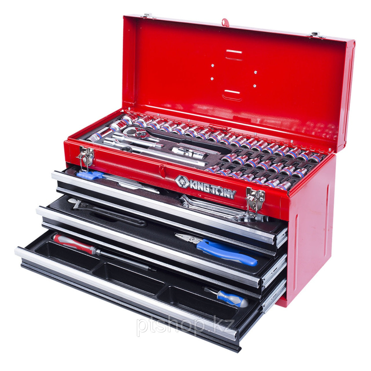 KING TONY Набор инструментов универсальный, выдвижной ящик, 69 предметов KING TONY 901-069MR01