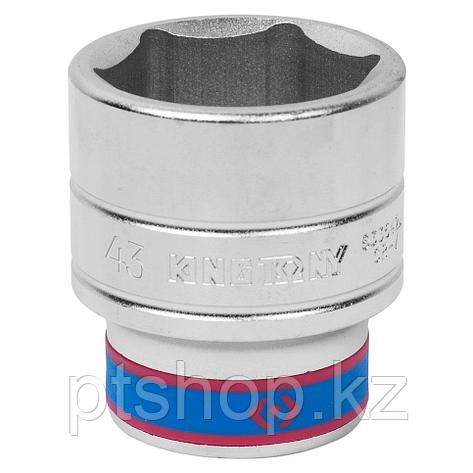 KING TONY Головка торцевая стандартная шестигранная 3/4", 43 мм KING TONY 633543M, фото 1