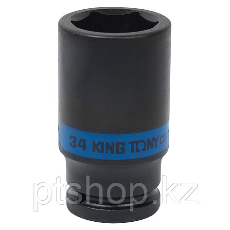 KING TONY Головка торцевая ударная глубокая шестигранная 3/4", 34 мм KING TONY 643534M, фото 1