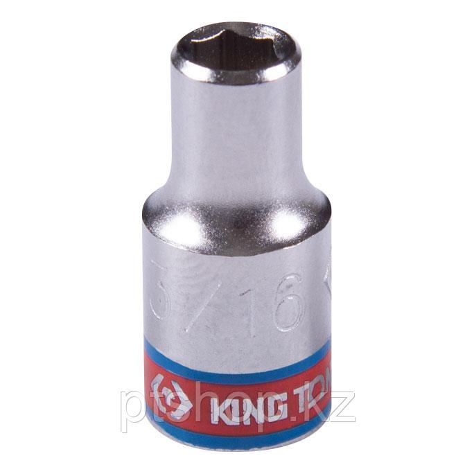 KING TONY Головка торцевая стандартная шестигранная 1/4", 3/16", дюймовая KING TONY 233506S