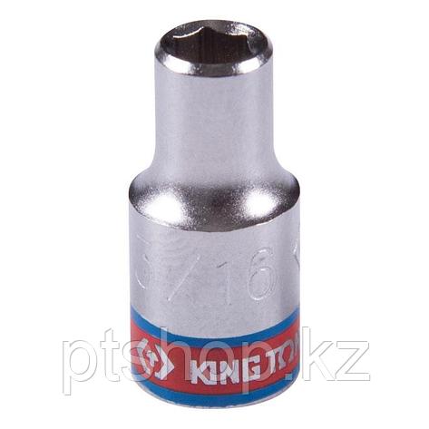 KING TONY Головка торцевая стандартная шестигранная 1/4", 3/16", дюймовая KING TONY 233506S, фото 1