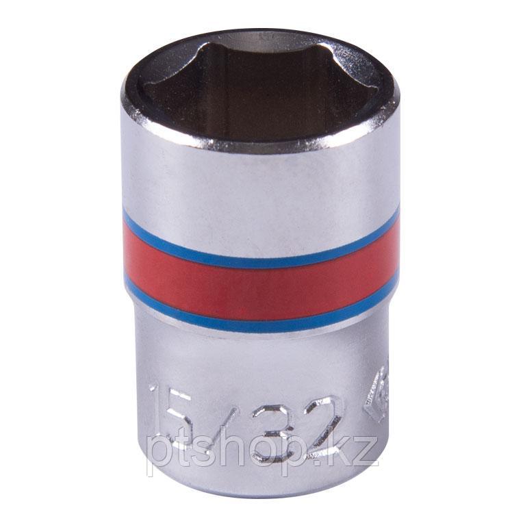 KING TONY Головка торцевая стандартная шестигранная 1/4", 15/32", дюймовая KING TONY 233515S