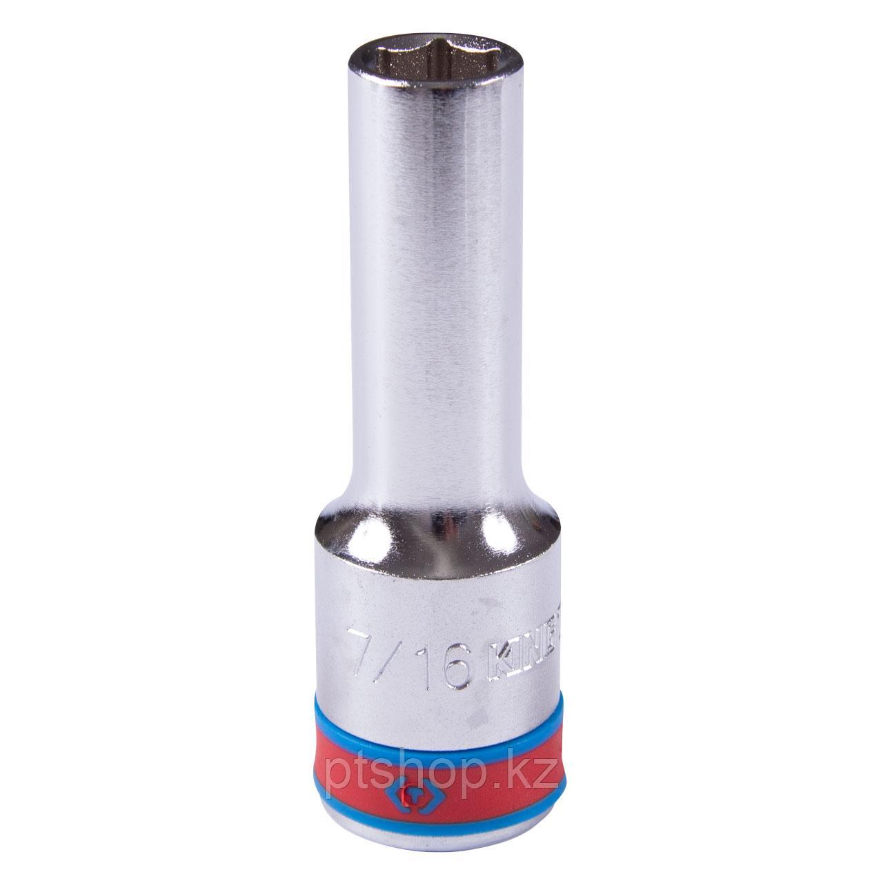KING TONY Головка торцевая глубокая шестигранная 1/2", 7/16", дюймовая KING TONY 423514S