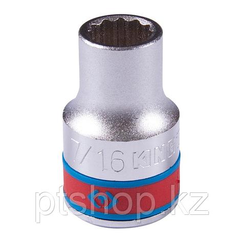 KING TONY Головка торцевая стандартная двенадцатигранная 1/2", 7/16", дюймовая KING TONY 433014S, фото 1