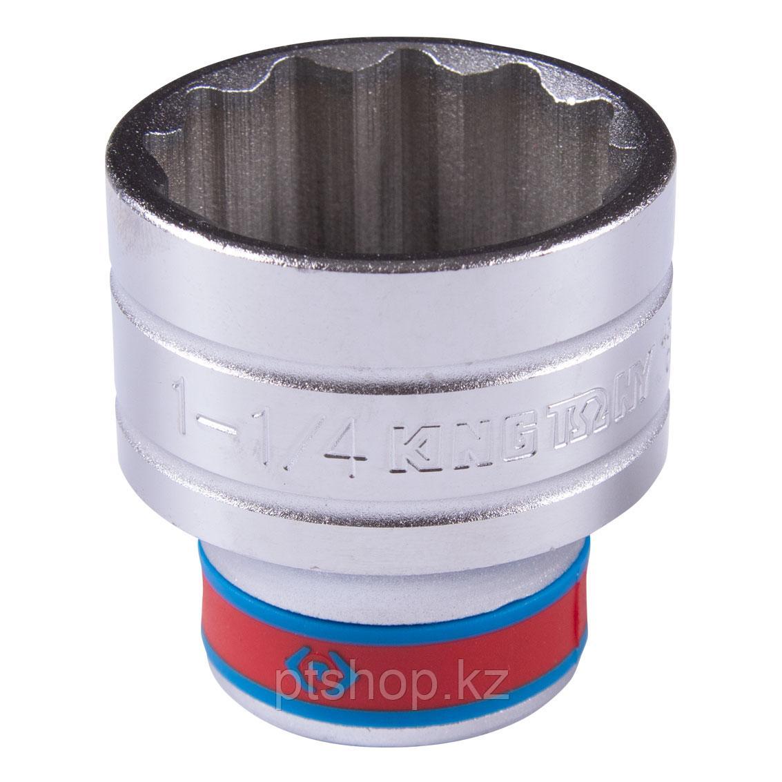 KING TONY Головка торцевая стандартная двенадцатигранная 1/2", 1-1/4", дюймовая KING TONY 433040S