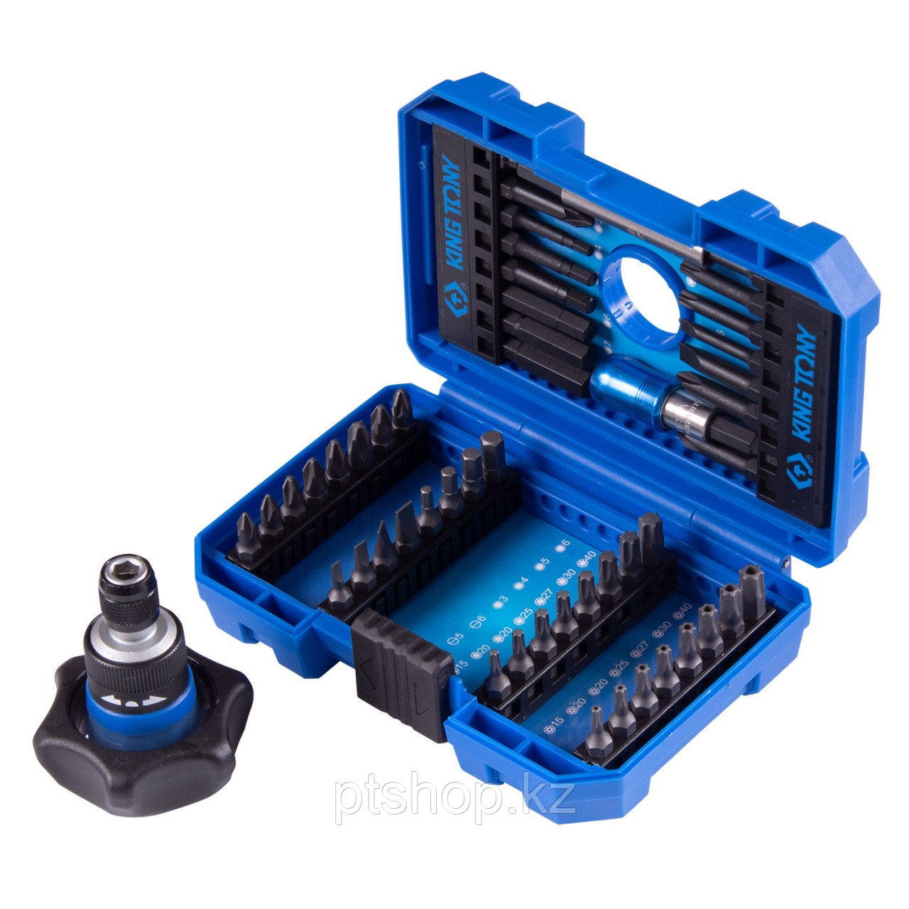 KING TONY Набор вставок (бит) 1/4", PH, PZ, Hex, Torx, Slotted, 49 предметов KING TONY 1048MR
