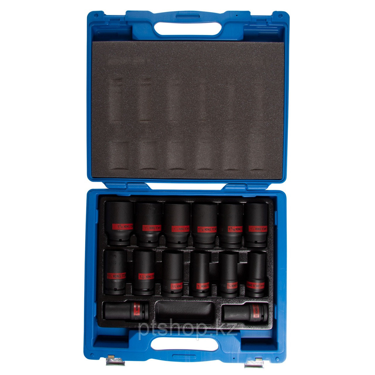 KING TONY Набор ударных глубоких торцевых головок 3/4", шестигранные, 3/4"-1-5/8" мм, 14 предметов KING TONY