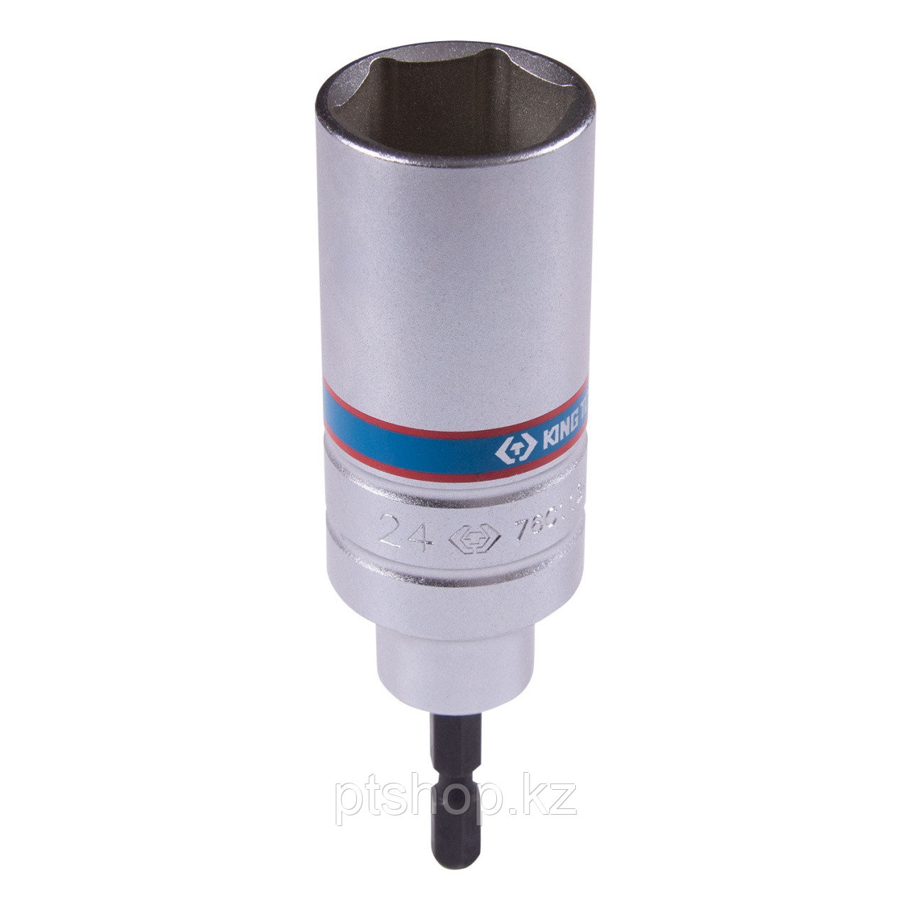 KING TONY Головка для шуруповерта шестигранная 1/4", 24 мм, L = 110 мм KING TONY 76C1124M