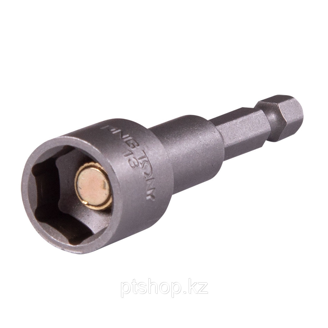 KING TONY Головка для шуруповерта шестигранная 1/4", 13 мм, L = 65 мм, магнитная KING TONY 7616513M