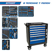 KING TONY Набор инструментов "EFFORT" в чёрной тележке, 235 предметов KING TONY 9G35-235MRV
