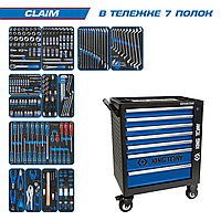 KING TONY Набор инструментов "CLAIM" в чёрной тележке, 286 предметов KING TONY 9G35-286MRV