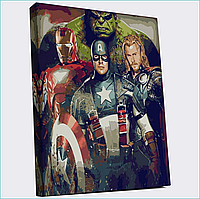 Картина по номерам "Мстители" 2 (Marvel) (30х40)