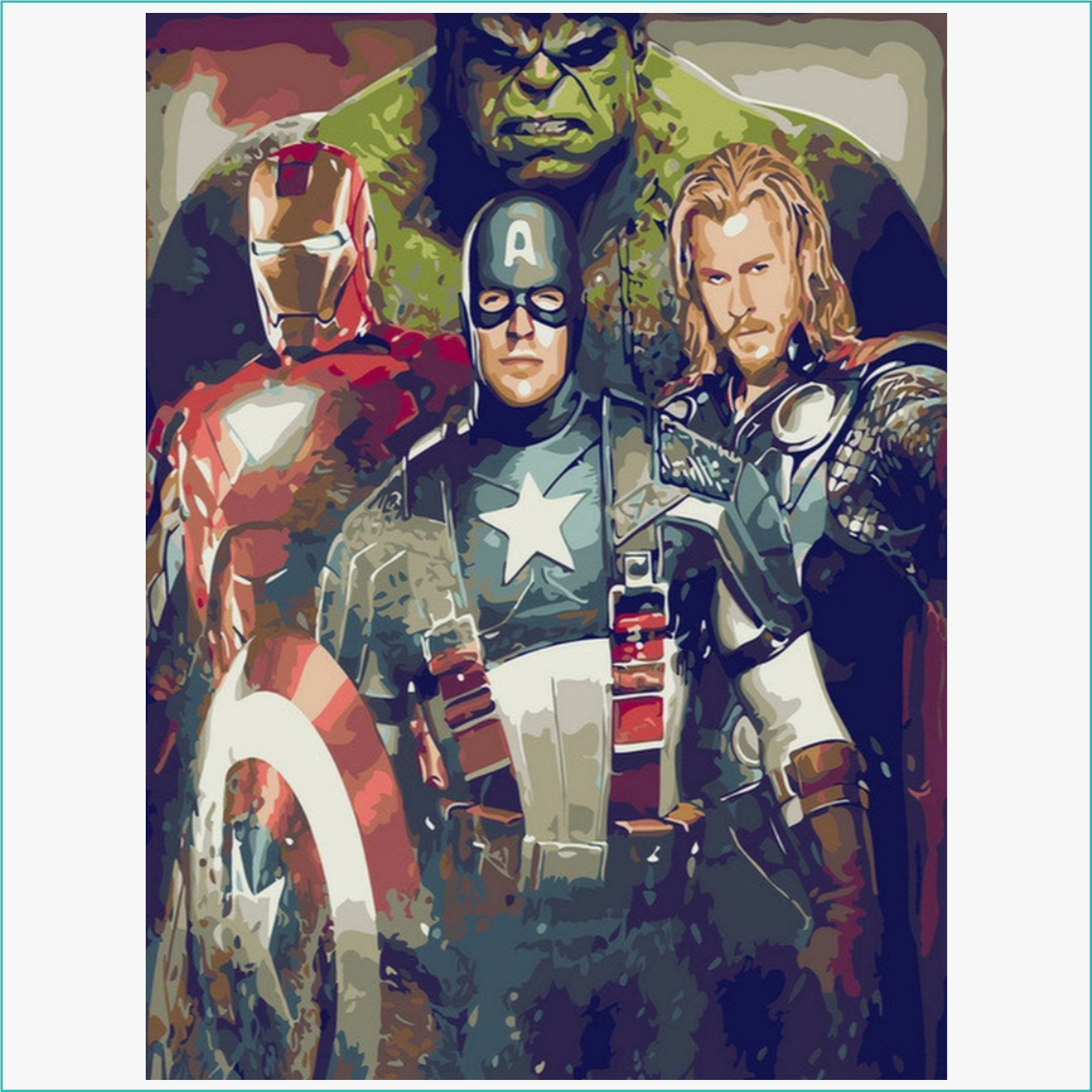 Картина по номерам "Мстители" 2 (Marvel) (30х40) - фото 2 - id-p110608051