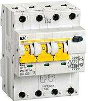 Выключатель автоматический дифференциального тока 4п (3P+N) C 25А 100мА тип A 6кА АВДТ-34 IEK
