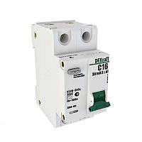 Выключатель автоматический дифференциального тока 2п (1P+N) C 6А 30мА тип AC 4.5кА ДИФ-103 со встроен. защит.