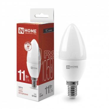 Лампа светодиодная LED-СВЕЧА-VC 11Вт свеча 4000К нейтр. бел. E14 1050лм 230В IN HOME 4690612020471 - фото 1 - id-p110613392